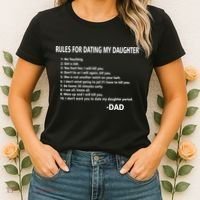 Rules For Dating MY Daughter Funny Women's T-Shirt thumb 2