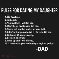 Rules For Dating MY Daughter Funny Women's T-Shirt thumb 6
