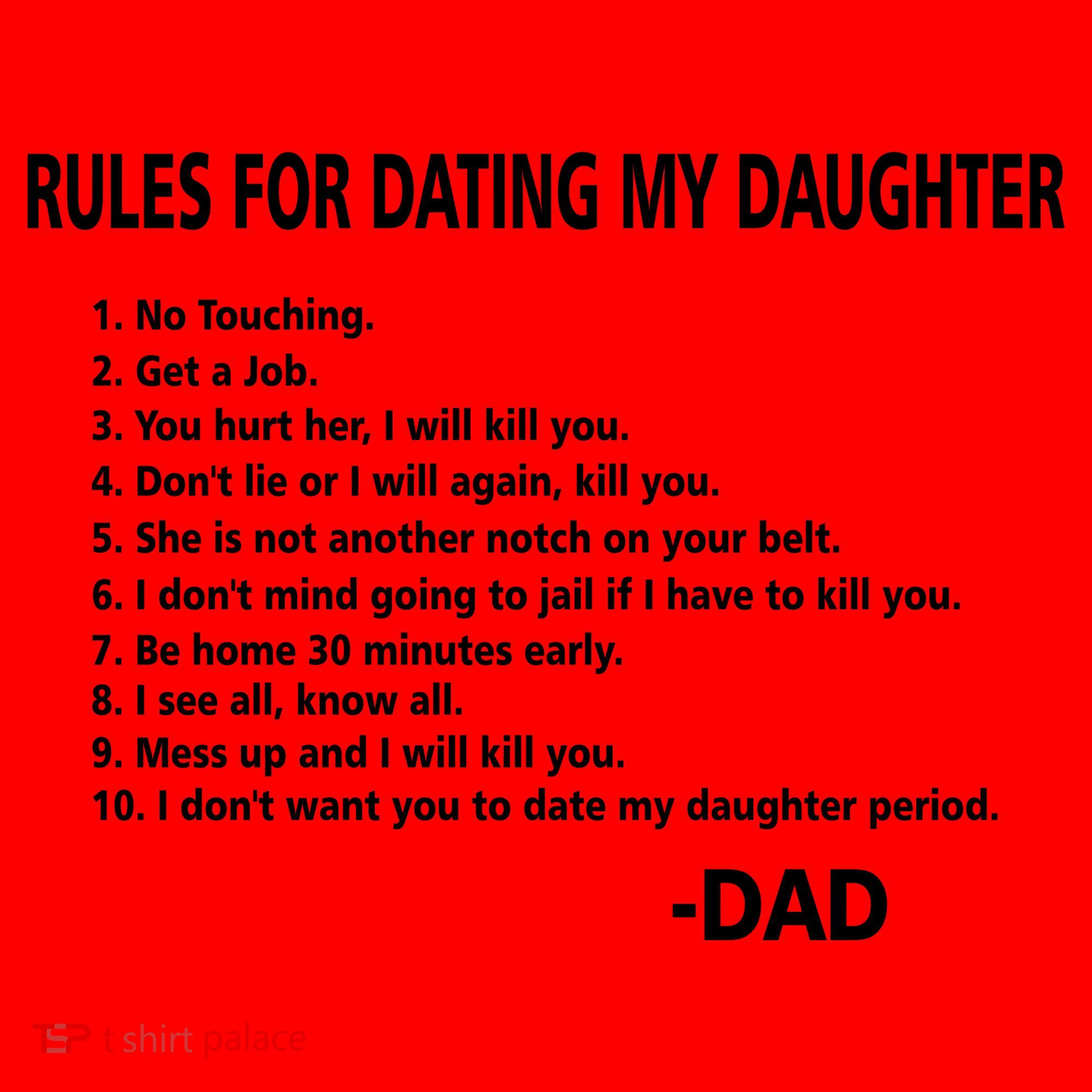 Rules For Dating MY Daughter Funny Santa Hat