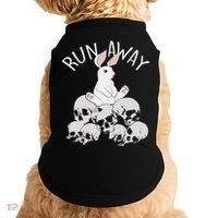 Run Away Bloody Bunny Skeleton Doggie Tank thumb 0