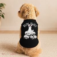 Run Away Bloody Bunny Skeleton Doggie Tank thumb 2