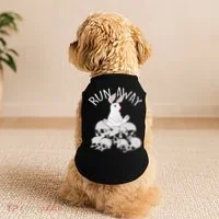 Run Away Bloody Bunny Skeleton Doggie Tank thumb 2