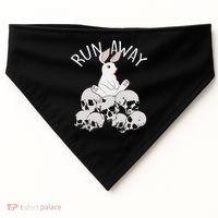 Run Away Bloody Bunny Skeleton USA-Made Doggie Bandana thumb 0