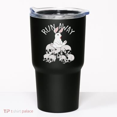 Run Away Bloody Bunny Skeleton Tumbler