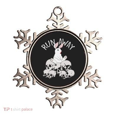Run Away Bloody Bunny Skeleton Ornament