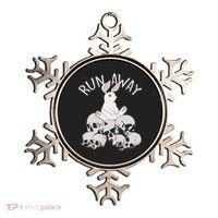 Run Away Bloody Bunny Skeleton Ornament thumb 0