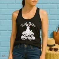 Run Away Bloody Bunny Skeleton Women's Tank Top thumb 2