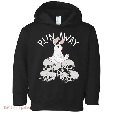 Run Away Bloody Bunny Skeleton Toddler Hoodie