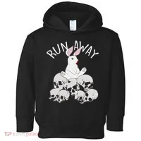 Run Away Bloody Bunny Skeleton Toddler Hoodie thumb 0