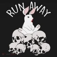 Run Away Bloody Bunny Skeleton Toddler Hoodie thumb 2