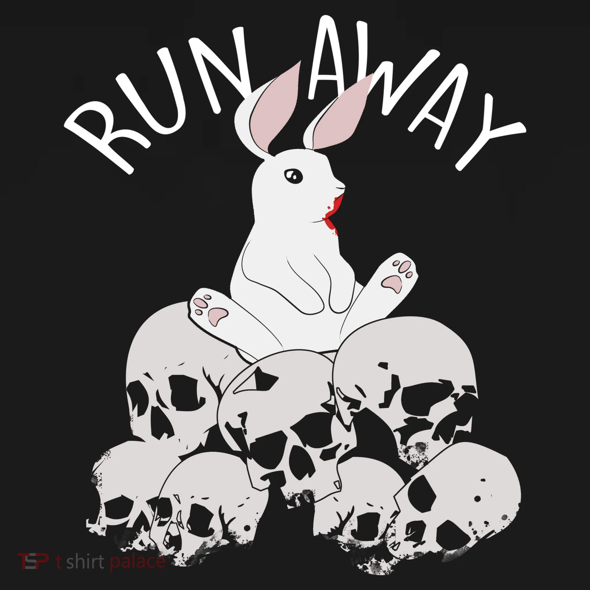 Run Away Bloody Bunny Skeleton Toddler Hoodie