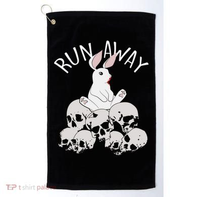 Run Away Bloody Bunny Skeleton Golf Towel