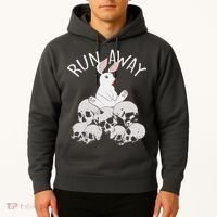 Run Away Bloody Bunny Skeleton Hoodie thumb 2