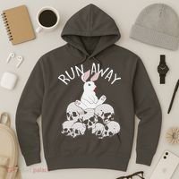 Run Away Bloody Bunny Skeleton Hoodie thumb 3