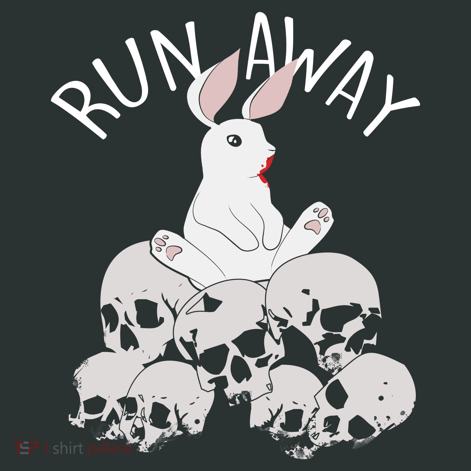 Run Away Bloody Bunny Skeleton Hoodie