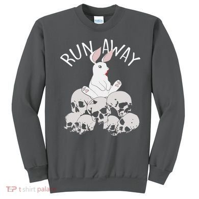 Run Away Bloody Bunny Skeleton Sweatshirt