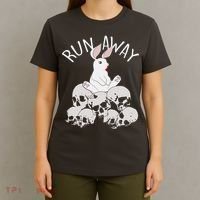 Run Away Bloody Bunny Skeleton T-Shirt thumb 4