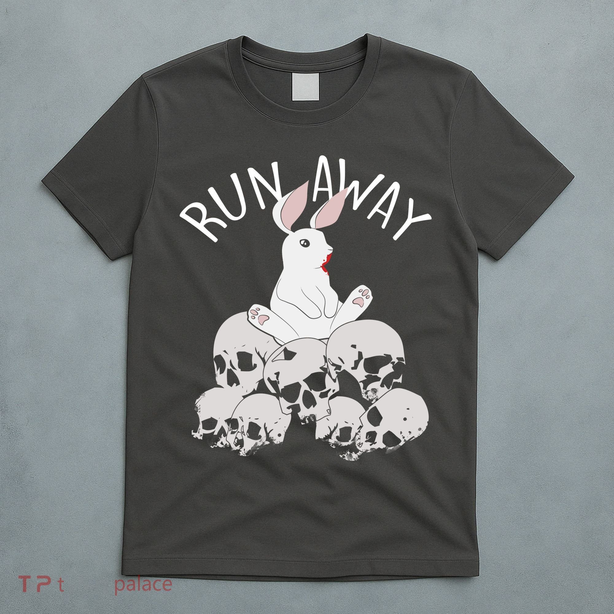 Run Away Bloody Bunny Skeleton T-Shirt