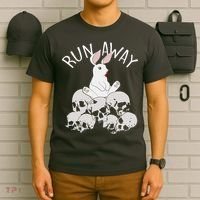 Run Away Bloody Bunny Skeleton T-Shirt thumb 6