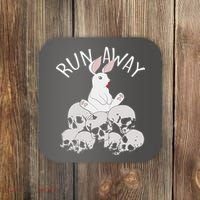 Run Away Bloody Bunny Skeleton Coaster thumb 0