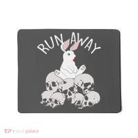 Run Away Bloody Bunny Skeleton Mousepad thumb 0