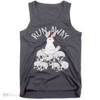 Run Away Bloody Bunny Skeleton Tank Top thumb 0