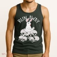 Run Away Bloody Bunny Skeleton Tank Top thumb 3