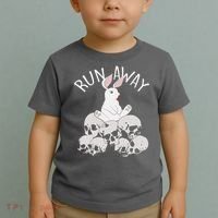 Run Away Bloody Bunny Skeleton Toddler T-Shirt thumb 2