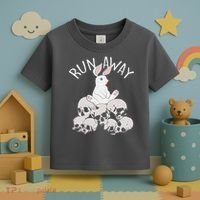 Run Away Bloody Bunny Skeleton Toddler T-Shirt thumb 3