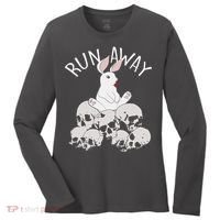 Run Away Bloody Bunny Skeleton Women's Long Sleeve Shirt thumb 0