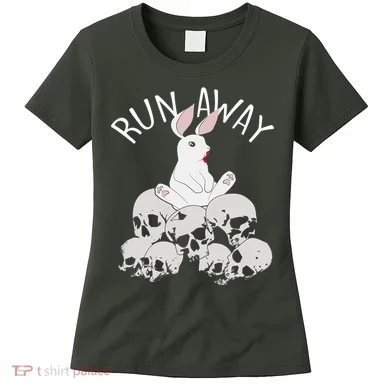 Run Away Bloody Bunny Skeleton Women's T-Shirt