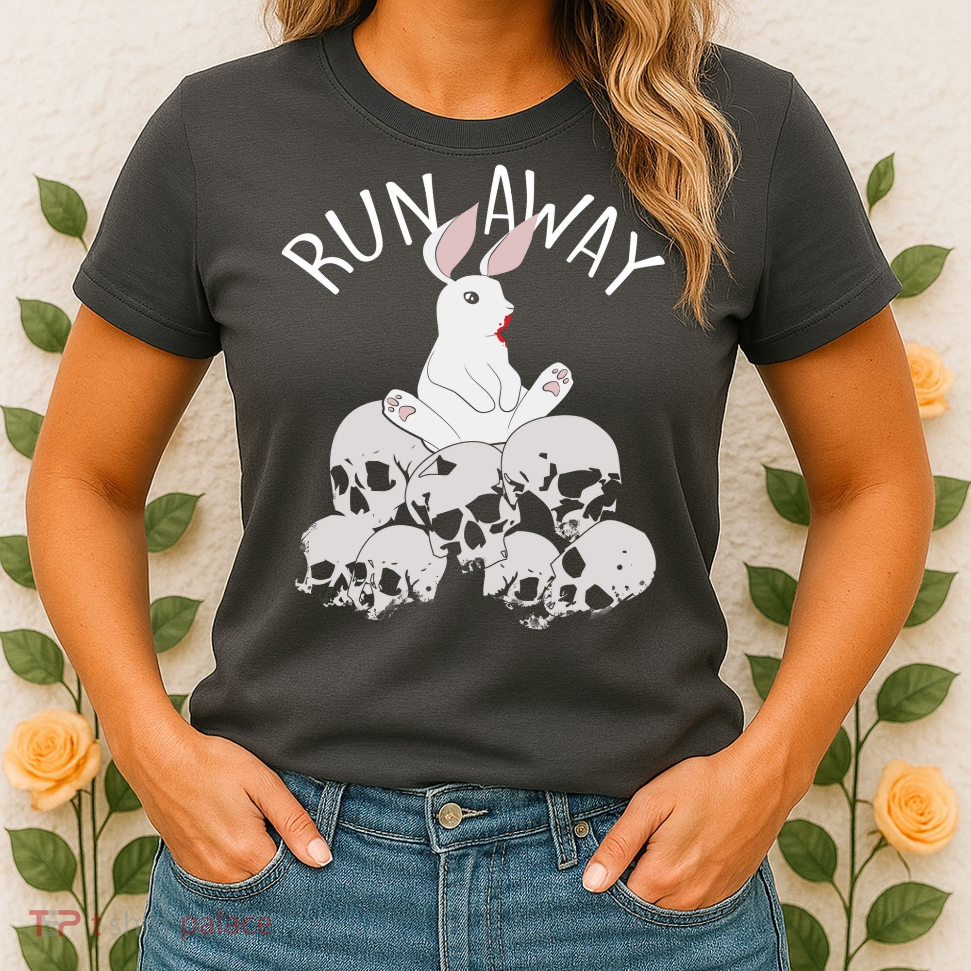 Run Away Bloody Bunny Skeleton Women's T-Shirt