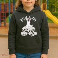 Run Away Bloody Bunny Skeleton Kids Hoodie thumb 3