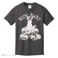 Run Away Bloody Bunny Skeleton Kids T-Shirt thumb 0