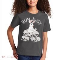 Run Away Bloody Bunny Skeleton Kids T-Shirt thumb 2