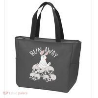 Run Away Bloody Bunny Skeleton Tote Bag thumb 3