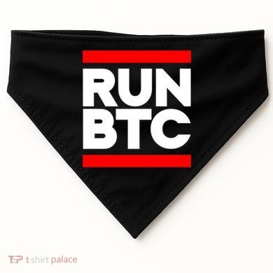 RUN BTC Bitcoin Cryptocurrency USA-Made Doggie Bandana