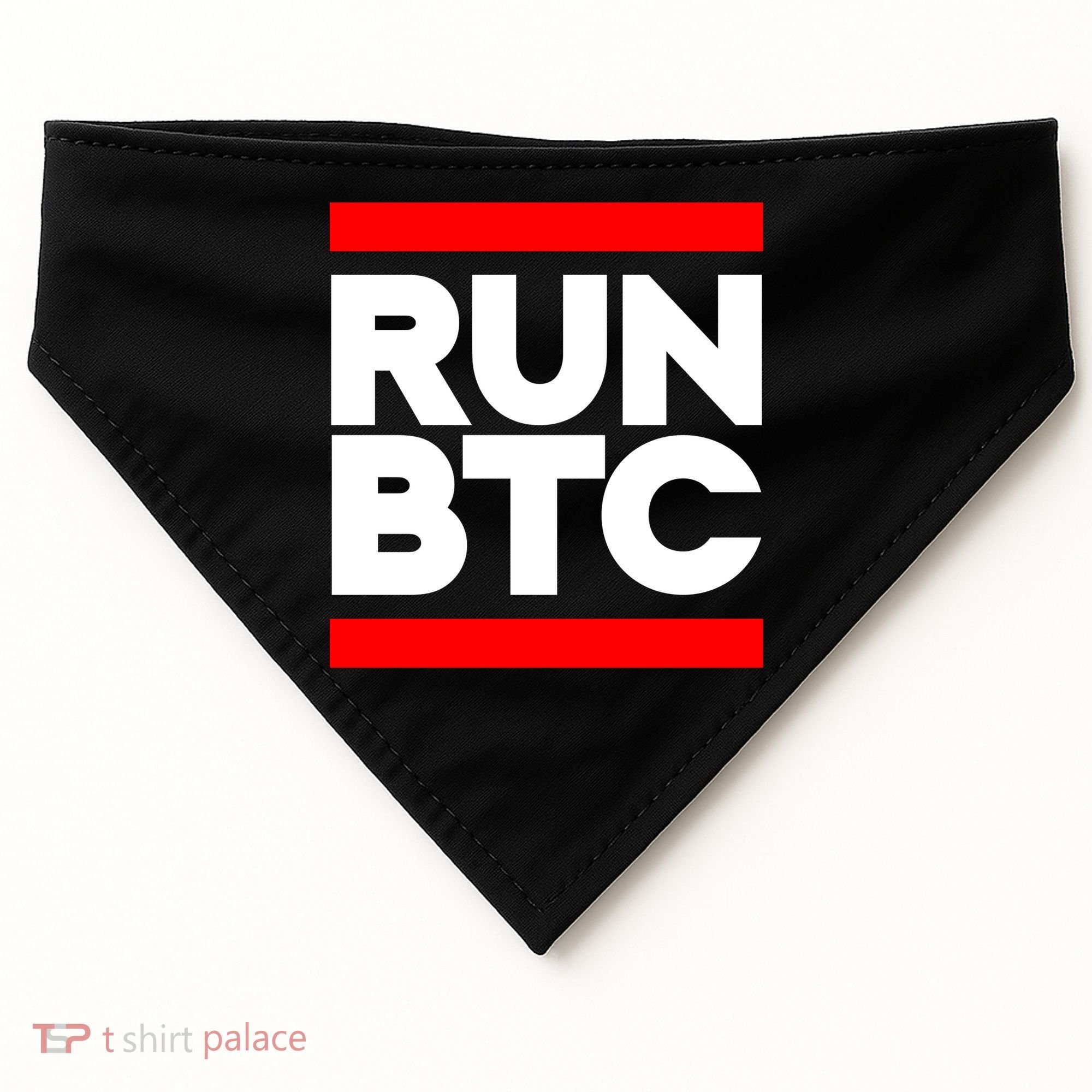 RUN BTC Bitcoin Cryptocurrency USA-Made Doggie Bandana