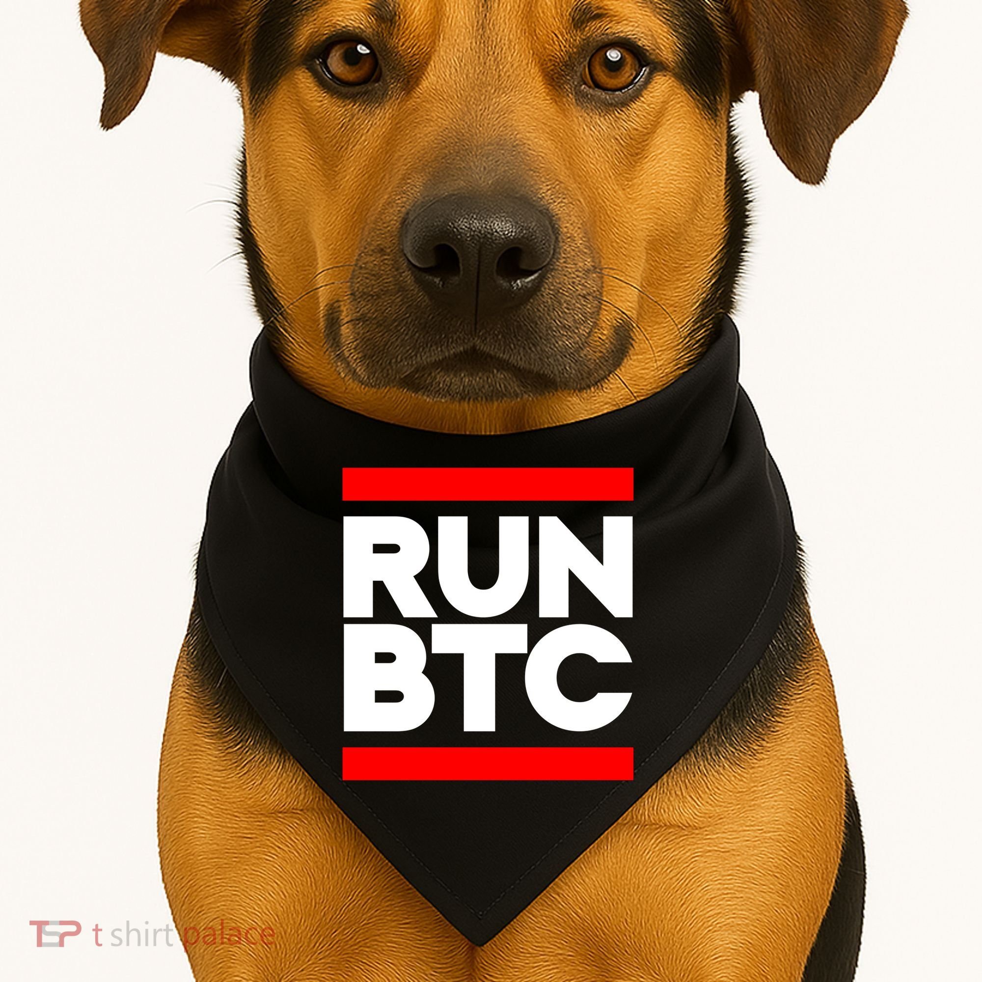 RUN BTC Bitcoin Cryptocurrency USA-Made Doggie Bandana