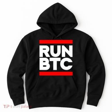 RUN BTC Bitcoin Cryptocurrency Hoodie