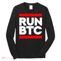 RUN BTC Bitcoin Cryptocurrency Long Sleeve Shirt thumb 0