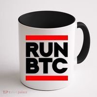 RUN BTC Bitcoin Cryptocurrency Coffee Mug thumb 1