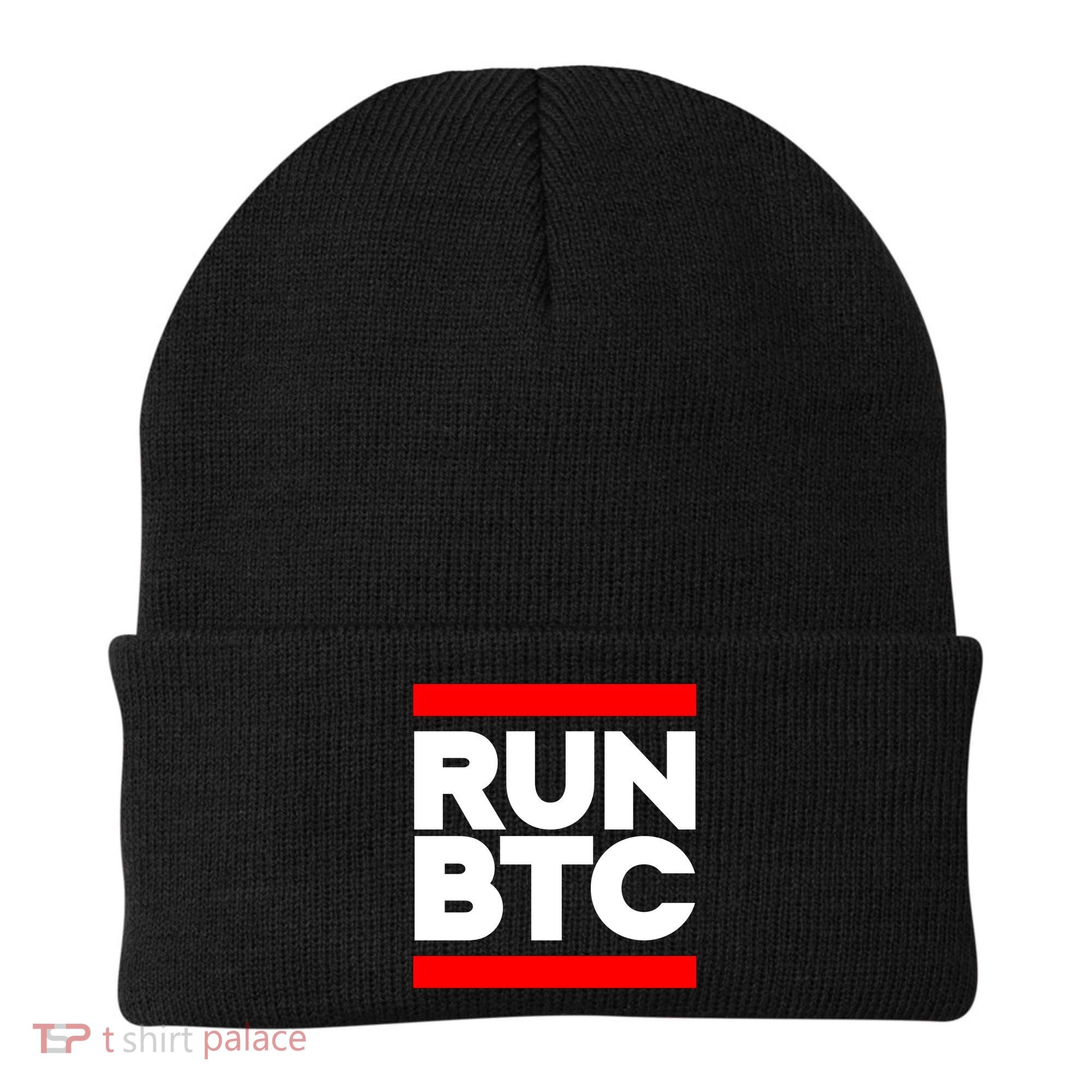 RUN BTC Bitcoin Cryptocurrency Beanie