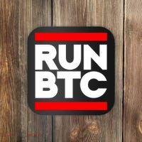 RUN BTC Bitcoin Cryptocurrency Coaster thumb 0