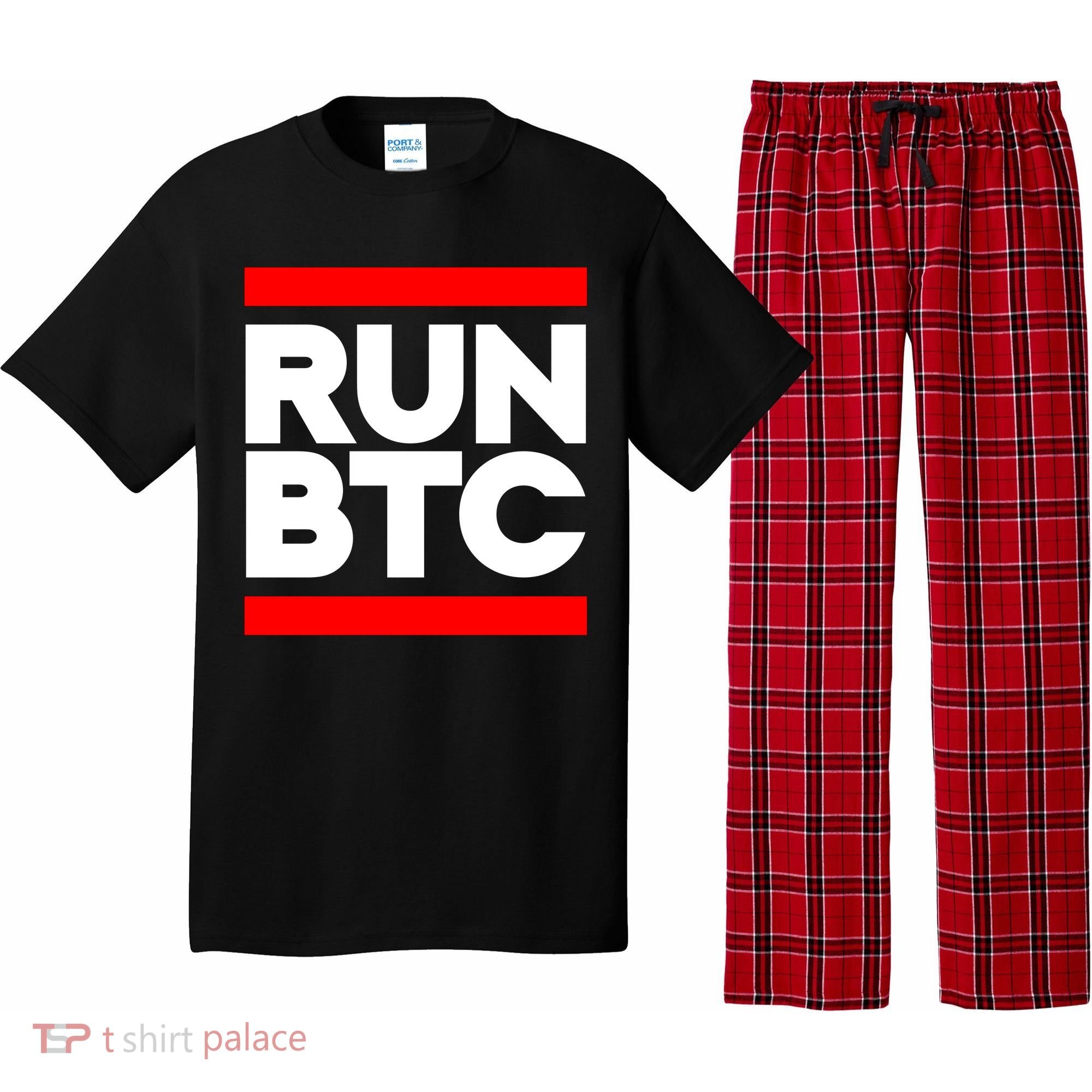 RUN BTC Bitcoin Cryptocurrency Pajama Set