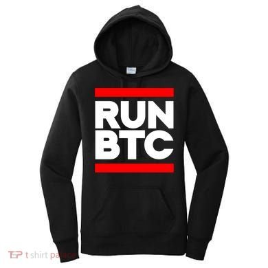 RUN BTC Bitcoin Cryptocurrency Women's Hoodie