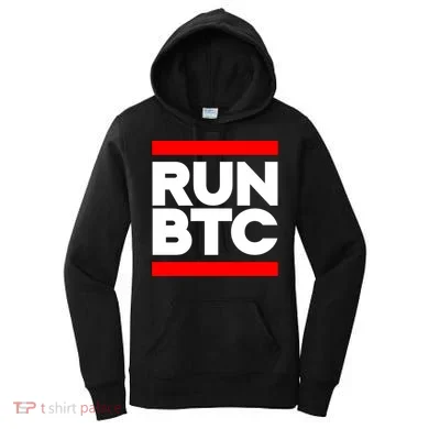 RUN BTC Bitcoin Cryptocurrency Women's Hoodie