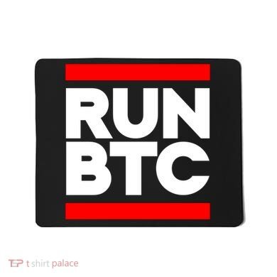 RUN BTC Bitcoin Cryptocurrency Mousepad