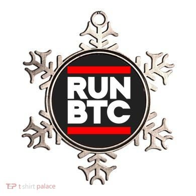 RUN BTC Bitcoin Cryptocurrency Ornament