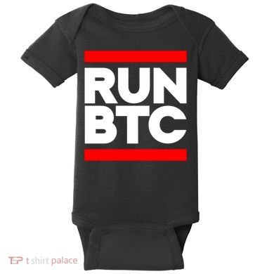 RUN BTC Bitcoin Cryptocurrency Baby Bodysuit